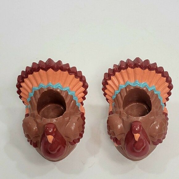 Set Of 2 Turkey Tapered Candle Holder - Picture 7 of 9